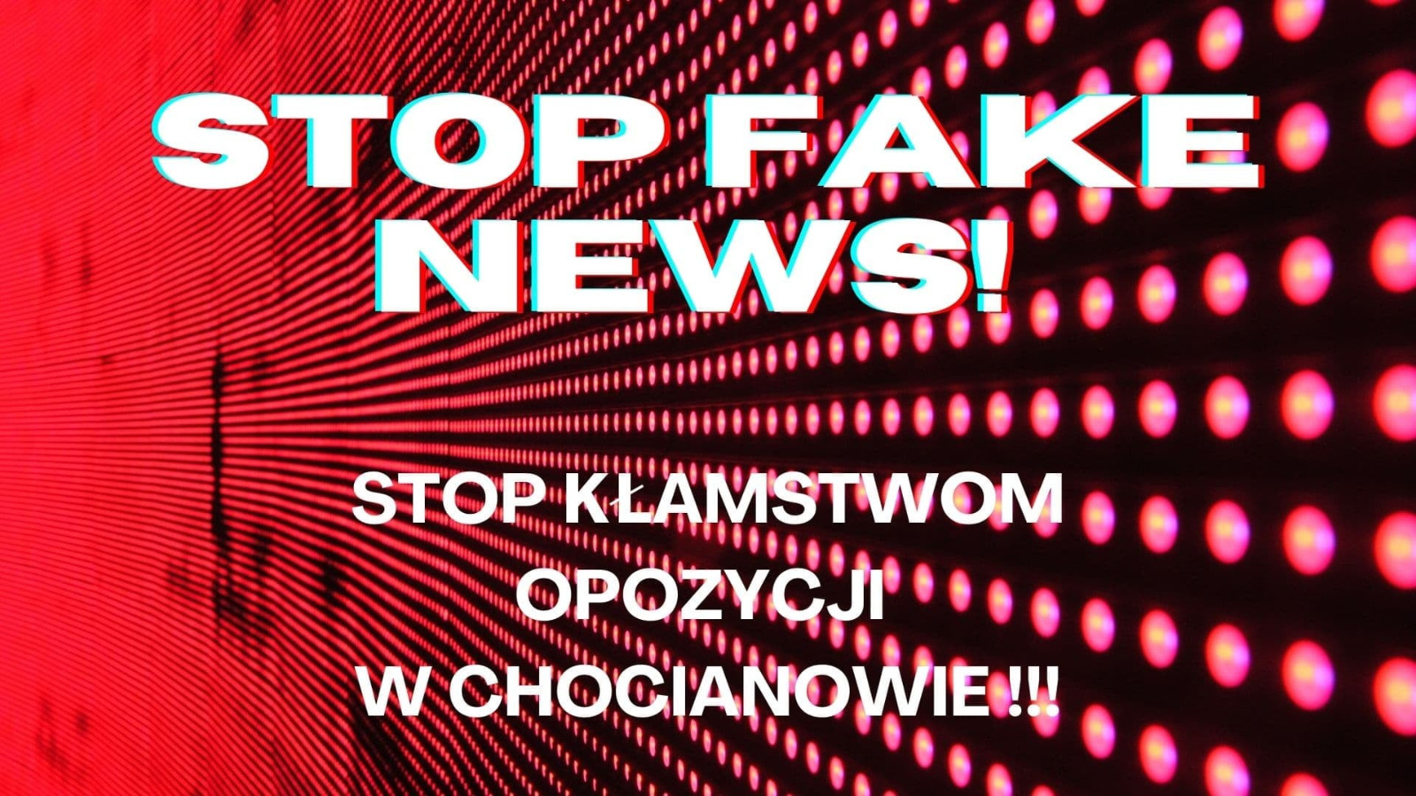 STOP FAKE NEWS! Jest kolejny apel 